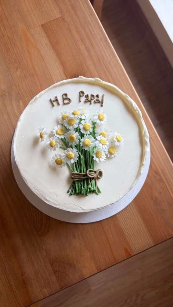 Floral top-view cake